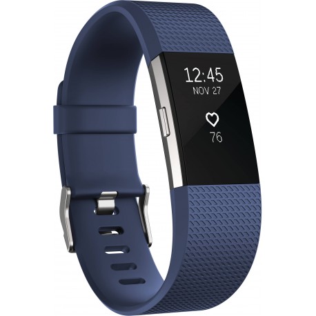 Fitbit трекер активности Charge 2 L, синий/серебристый
