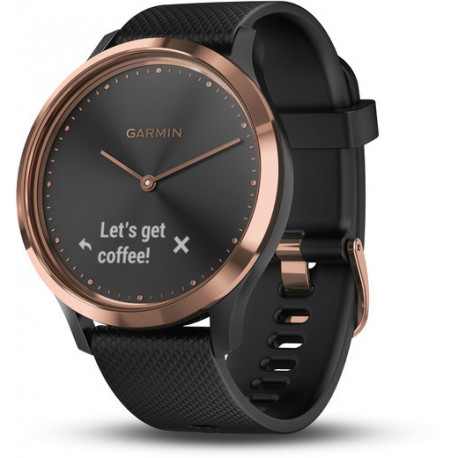 Garmin Vivomove HR Sport S/M, melns/zeltrozā