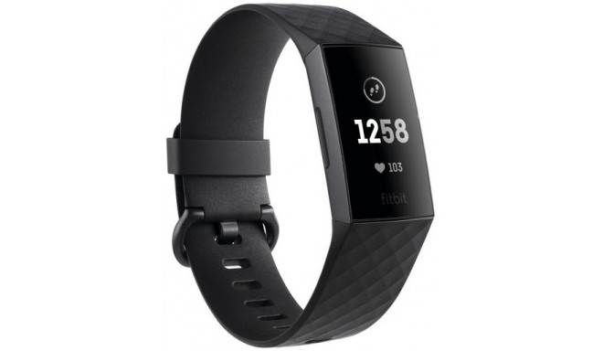 Fitbit трекер активности Charge 3, графит/черный