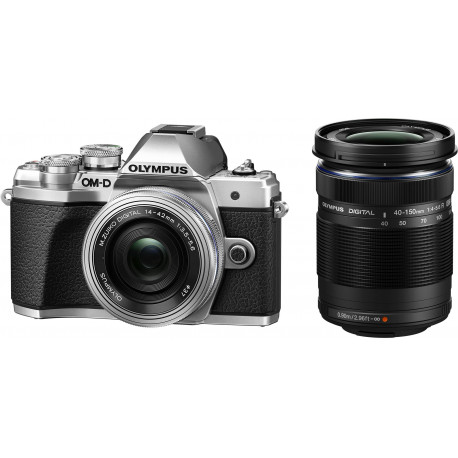Olympus OM-D E-M10 Mark III + 14-42 мм + 40-150 мм Kit, серебряный