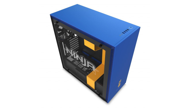 NZXT computer case H700i Ninja MidiTower, blue/gold (CA-H700W-N)