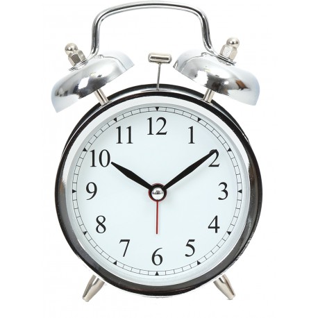 Platinet alarm clock March, silver (43632)