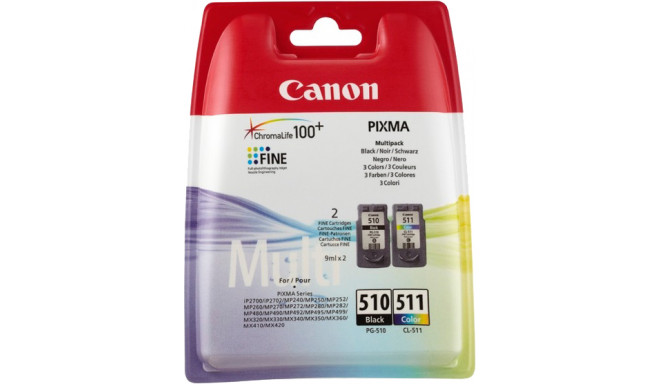 Canon tintes kasetne PG-510/CL-511, krāsu/melna