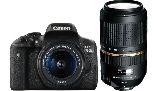 Canon EOS 750D + 18-55mm IS + Tamron 70-300mm VC