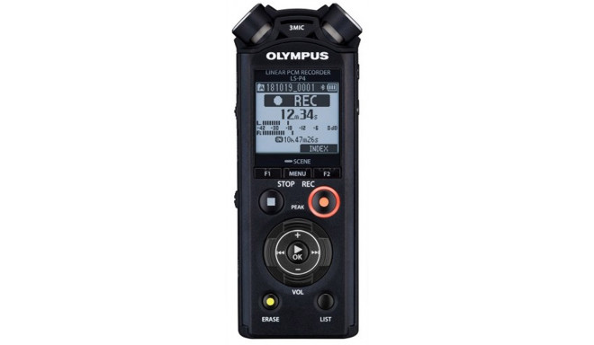 Olympus digital recorder LS-P4 Linear PCM, black