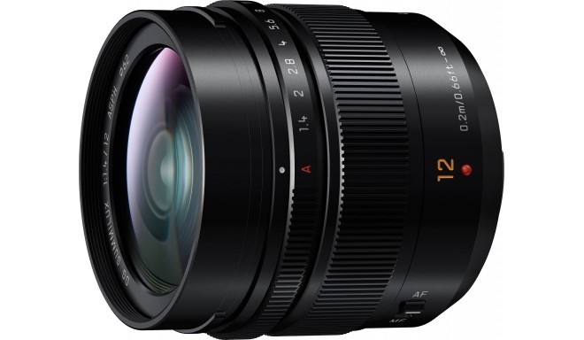 Panasonic Leica DG Summilux 12 мм f/1.4 ASPH. объектив, черный