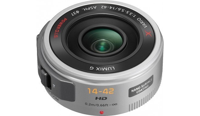 Panasonic Lumix G X Vario PZ 14-42mm f/3.5-5.6 ASPH. Power O.I.S. lens, silver