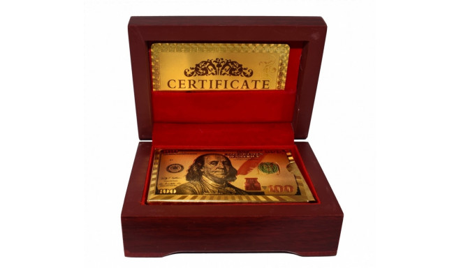 Cards in wooden box GODDESS US dollar/euro/funt