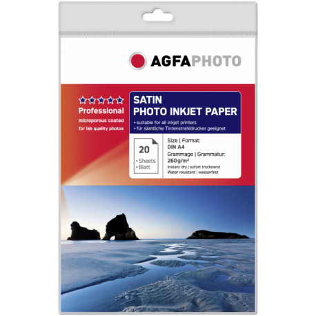 Agfaphoto фотобумага A4 Professional Satin 260г 20 страниц