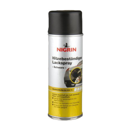 Nigrin heat resistant spray paint 400ml, black