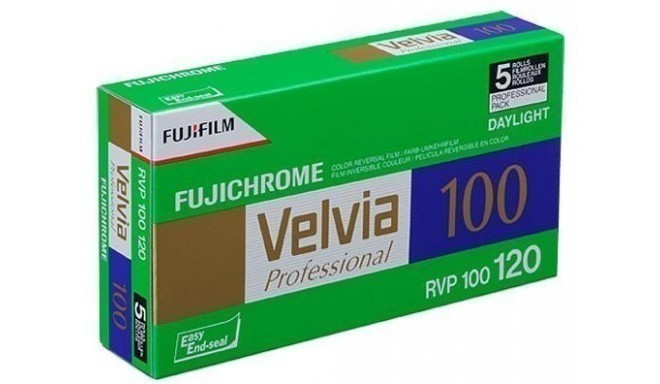 Fujichrome film Velvia RVP 100-120x5 (aegunud)