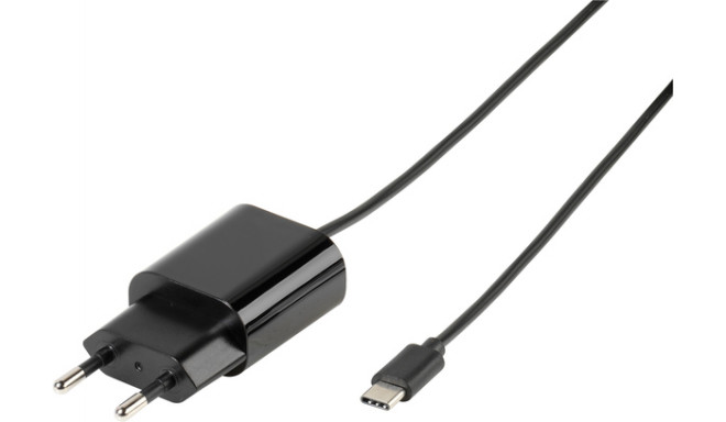 Vivanco laadija USB-C 2,1A, must (38667)