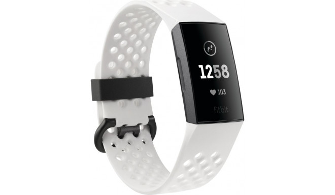 Fitbit aktivitātes trekeris Charge 3 Special Edition, grafīta/baltā krāsā