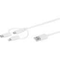Vivanco kaabel microUSB/USB-C/Lightning 3in1 1m (38784)