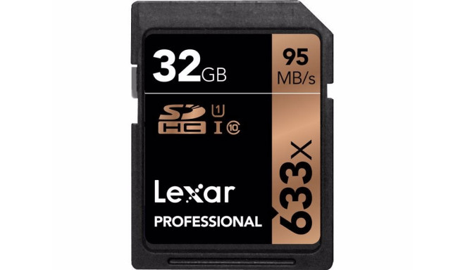 Lexar mälukaart SDHC 16GB Pro 633X UHS-I U1/U3 V30 R95/W45