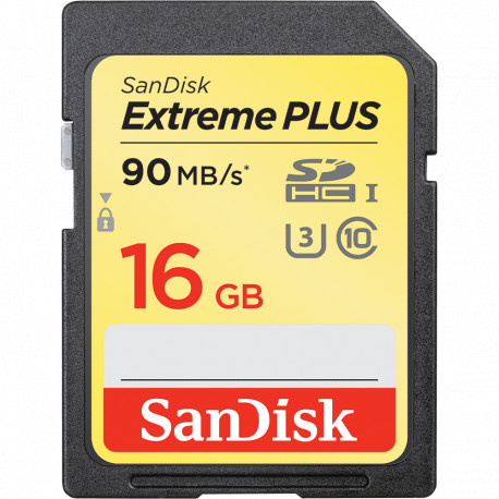 SanDisk atmiņas karte SDHC 16GB Extreme Plus 90MB/s