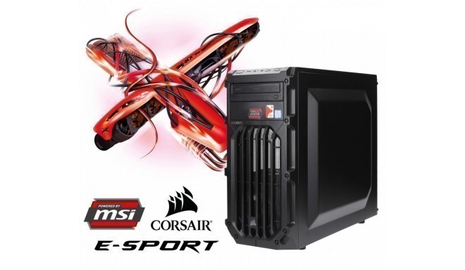 E-sport MB150T-CR5 i5-6400/8GB/1TB/GTX1050Ti 4GB RED LED