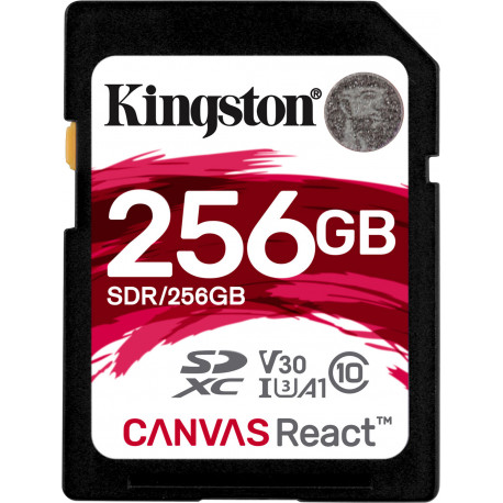 Kingston atmiņas karte SDXC 256GB Canvas React Class 10