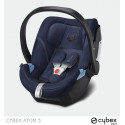 Baby seat Cybex ATON 5 Denim 518000201 (ISOFIX, Seat belts; 0 - 13 kg; blue color)