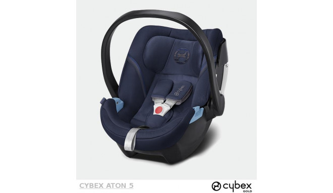 Baby seat car Cybex ATON 5 Denim 518000201 (ISOFIX, Seat belts; 0 - 13 kg; blue color)
