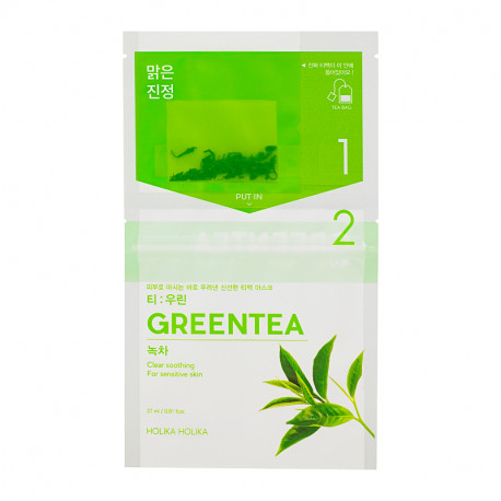 Holika Holika Teepakikesega kangast näomask Instantly Brewing Tea Bag Mask - Green Tea