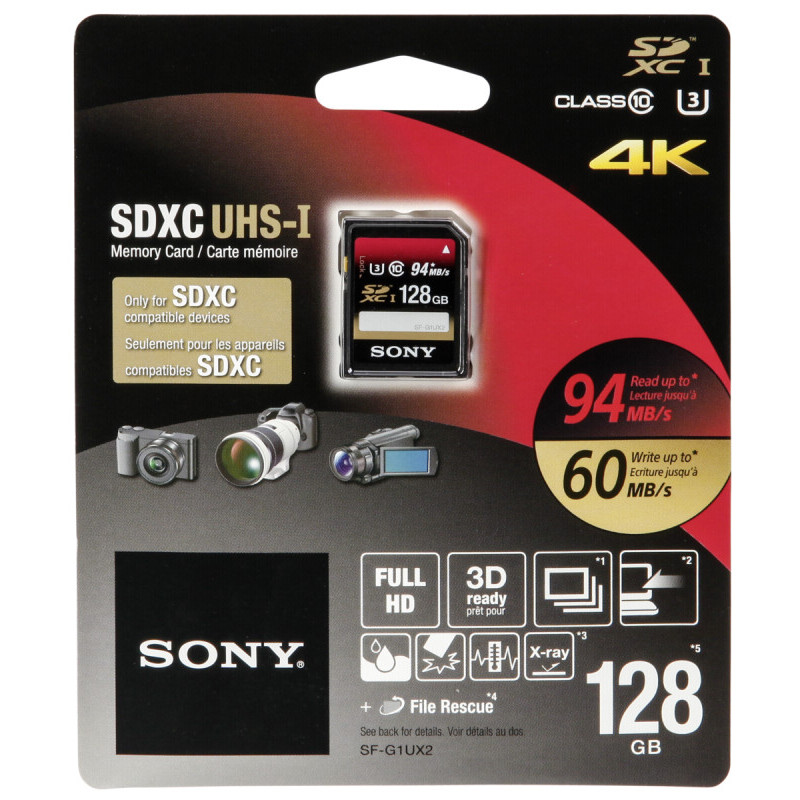 Uhs 3 память. SDXC 128gb. Карта памяти Sony SDXC 64. MICROSD Sony SDXC 128. SDXC 128gb class 10.