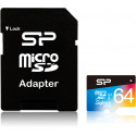 Silicon Power memory card microSDXC 64GB Superior Pro Color U3 + adapter