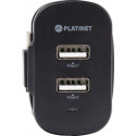 Platinet laadija 2xUSB 3,4A + USB-C kaabel (44654)