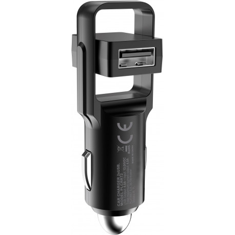 Зарядка в машину Platinet 2xUSB 4,8A Rotation (44651)