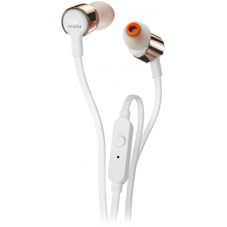 JBL austiņas + mikrofons T210, zeltrozā