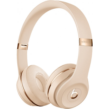 Beats bezvadu austiņas + mikrofons Solo3, satīna zelta