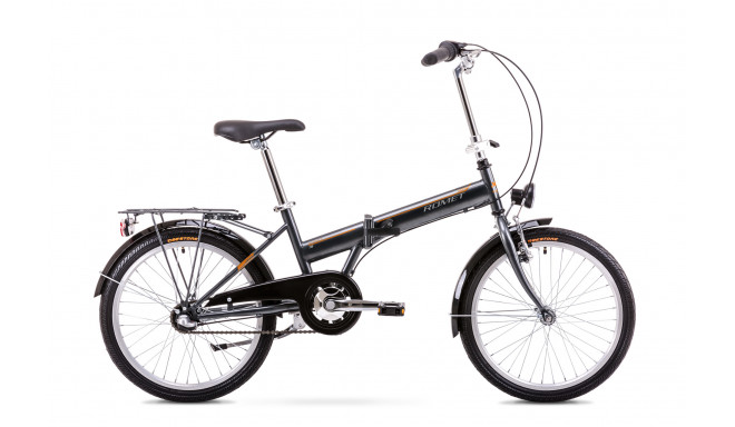 Foldable city bicycle 11 M Rower ROMET WIGRY 2 graphite-orange
