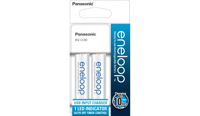 Panasonic eneloop laadija BQ-CC80 + 2x1900mAh