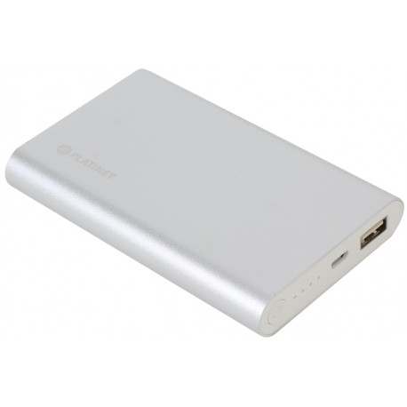 Platinet akupank 10000mAh LiPo, hõbedane (42667)