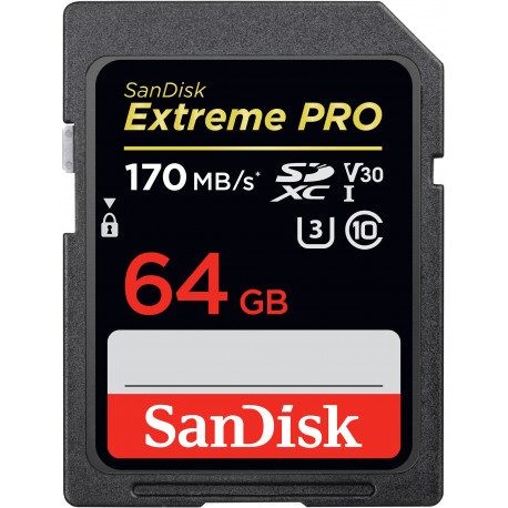 SanDisk memory card SDXC 64GB Extreme Pro V30 U3