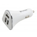 Platinet car charger + cable 3xUSB 5200mA, white (43722)