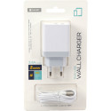 Platinet USB lādētājs + kabelis 2xUSB 3400mA, balts (43723)