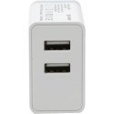 Platinet USB charger + cable 2xUSB 3400mA, white (43723)