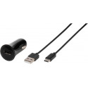 Vivanco autolaadija USB-C 3A 1m, must (38669)