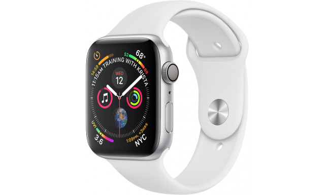 Apple Watch 4 GPS 44mm Sport Band, white