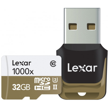 Lexar mälukaart microSDHC 32GB Pro 1000x V60 + mälukaardilugeja