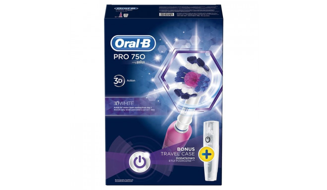Braun Oral-B electric toothbrush PRO750 3D White + carry case