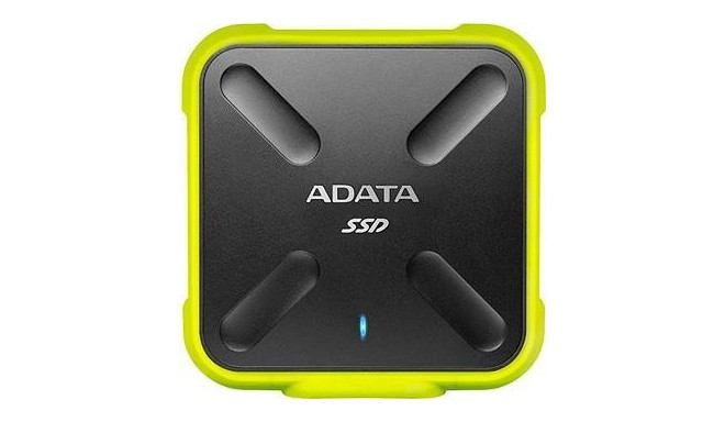 Adata SSD SD700 256GB USB 3.1 Gen 1, must/kollane