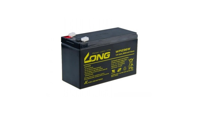 Long UPS aku 12V 9Ah Lead-Acid Highrate F2 (WP1236W)