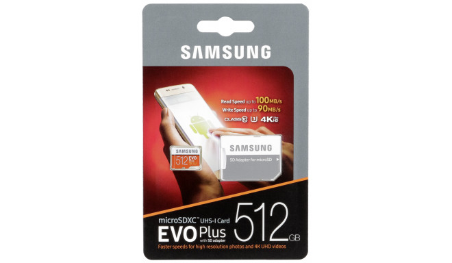 Samsung microSDXC EVO+ 512GB with Adapter MB-MC512GA/EU