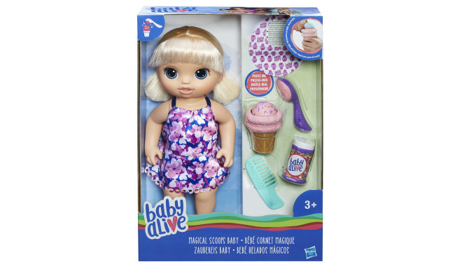 BABY ALIVE кукла малышка с мороженным, блондинка 35cm