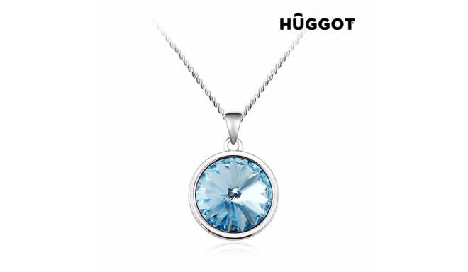 Hûggot Blue Diamond ar Rodiju Pārklāts Kareklis ar Cirkonu Veidots ar Swarovski®Kristāliem (45 cm)