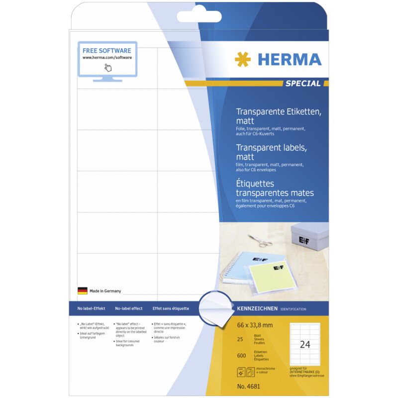 Herma 7788 Protège document Transparent