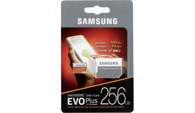 Samsung mälukaart microSDXC 256GB EVO+ + adapter (MB-MC256GA/EU)