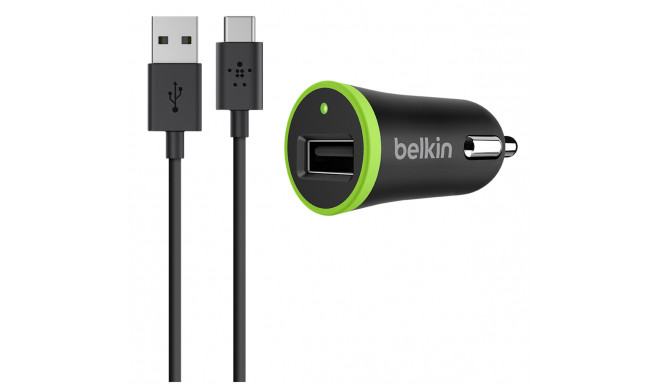 Belkin autolaadija 2.1A + USB-C kaabel (F7U002bt06-BLK)